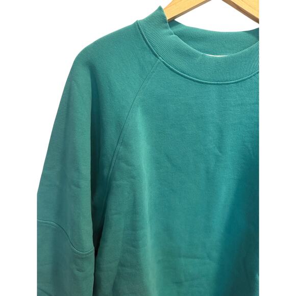 LABEL Go-To Crew Sweatshirt Women’s Size XL Green Comfy Cozy Pullover NWT $85 - Picture 3 of 7